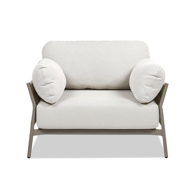 Jasper – Upholstered Patio Deep Seating Armchair – Wheat Beige