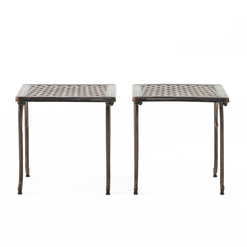 Laughlin – Traditional Style Cast End Table Set – Antique Espresso