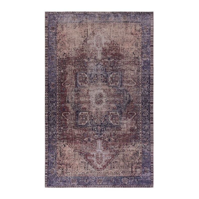 Maval – 3′ X 5′ Washable Area Rug – Burgundy