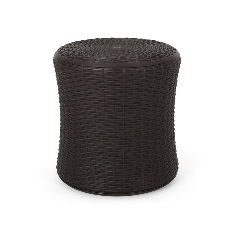 Olivo – Patio Table Outdoor Side Table – Dark Brown
