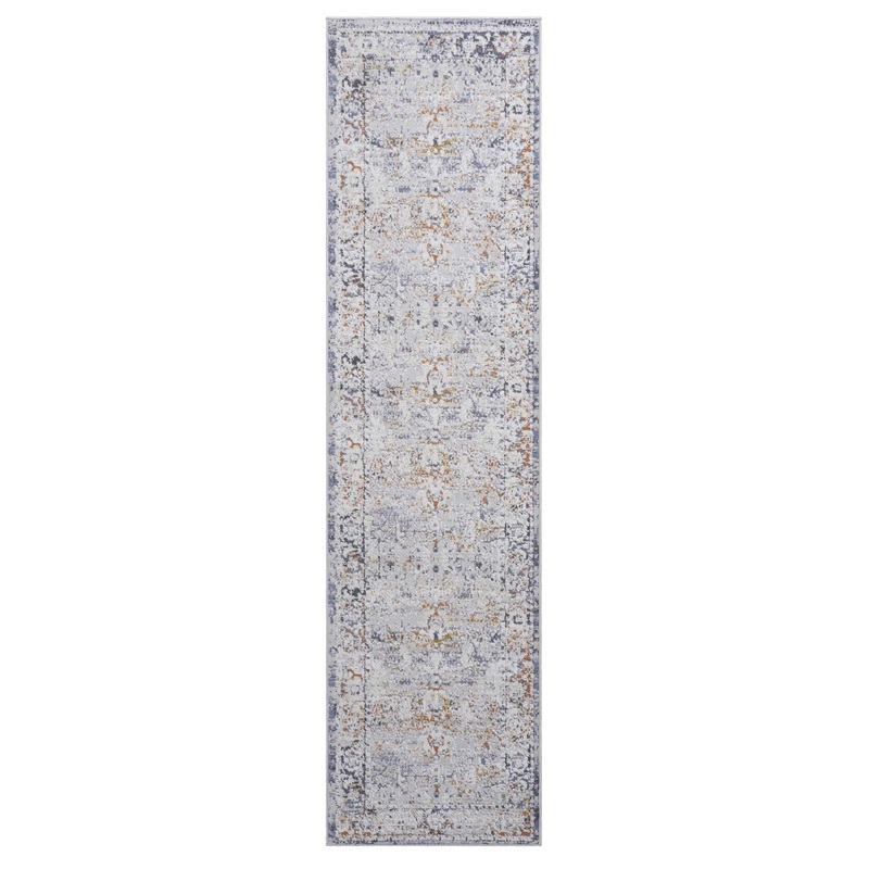 Payas – 2′ X 8′ Traditional Runner Rug – Ivory / Gray