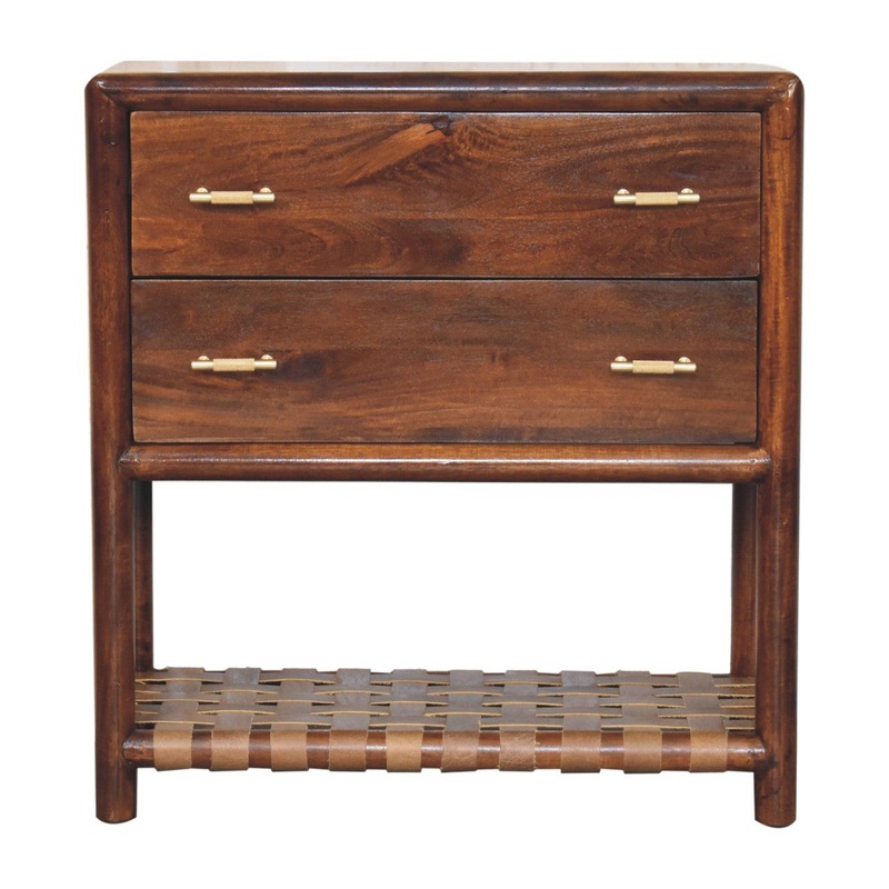 Regency – Woven 2 Drawer Nightstand – Brown
