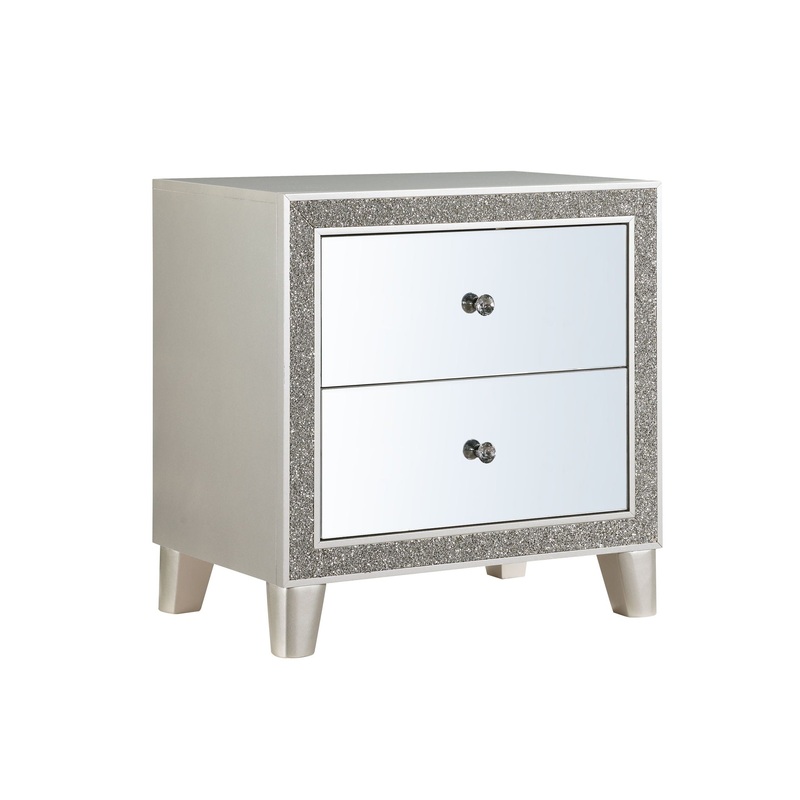 Sliverfluff – Mirrored Nightstand – Champagne