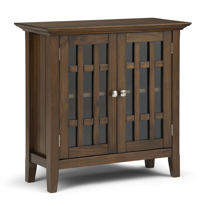 Bedford – Low Storage Media Cabinet – Rustic Natural Aged Brown