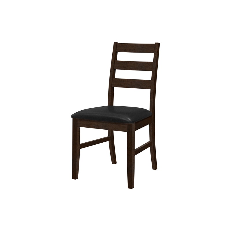 Dining Chair, Dining Room, Side, Upholstered, Transitional (Set of 2) – Black