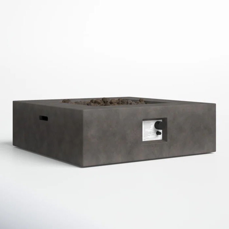 Outdoor Handcrafted Fire Pit Table – Charcoal