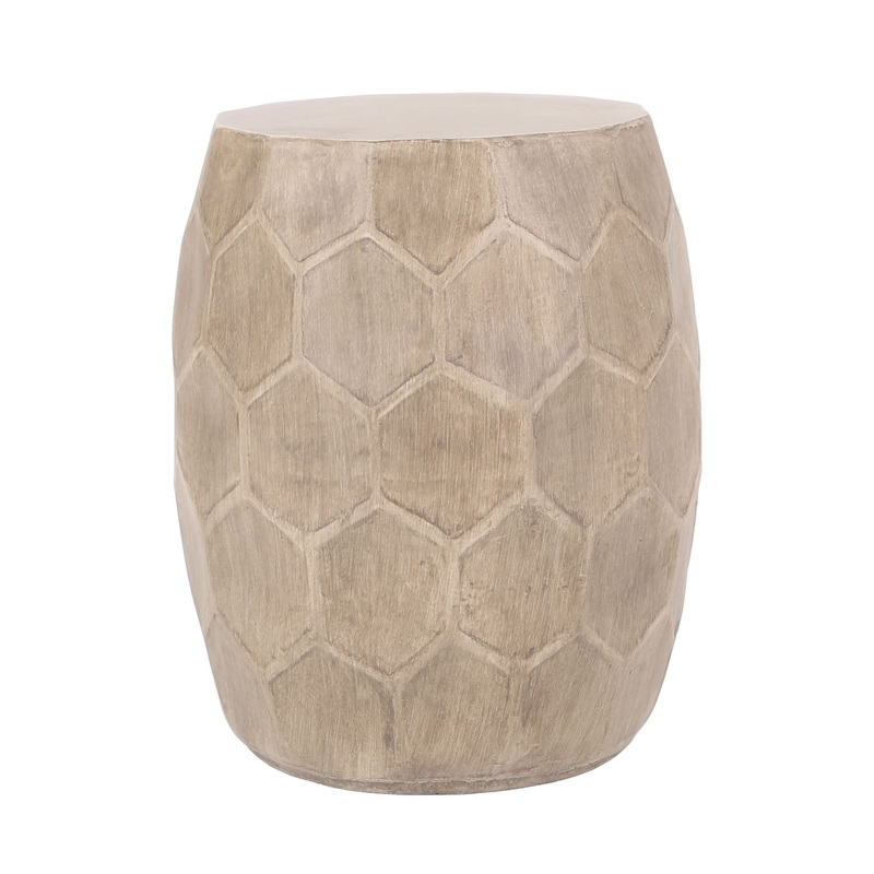 Outdoor Lightweight Concrete Side Table – Natural