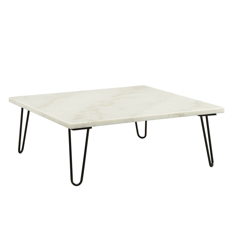 Telestis – Marble Top Coffee Table – Black / White Marble
