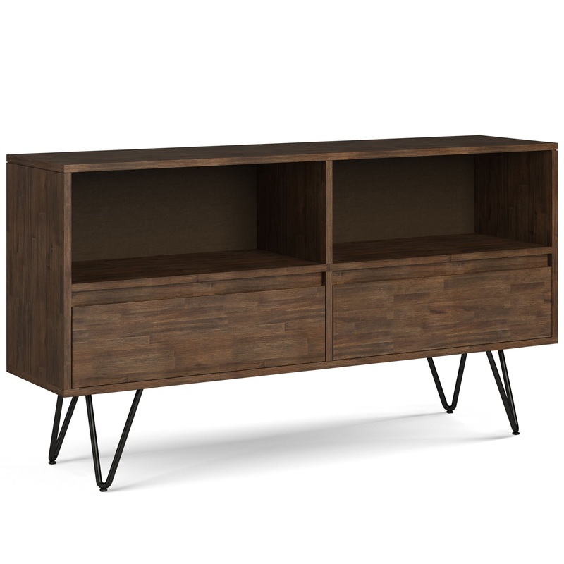 Chase – Low Bookcase – Rustic Natural Aged Brown