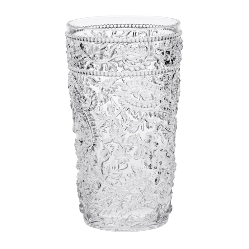 Paisley Style Acrylic Hi Ball Glasses (Set of 4)