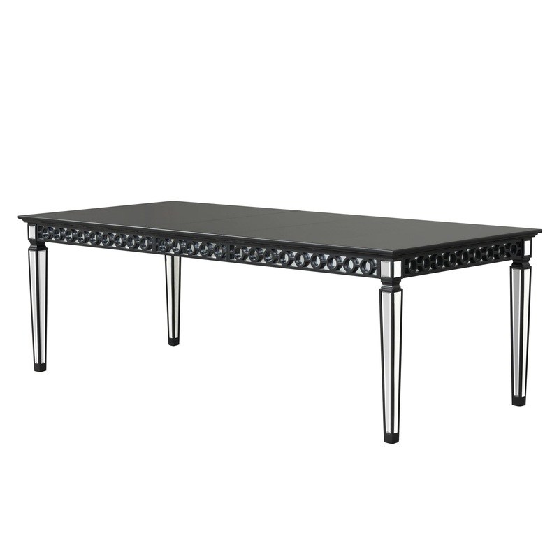 Varian II – Mirrored Dining Table – Black