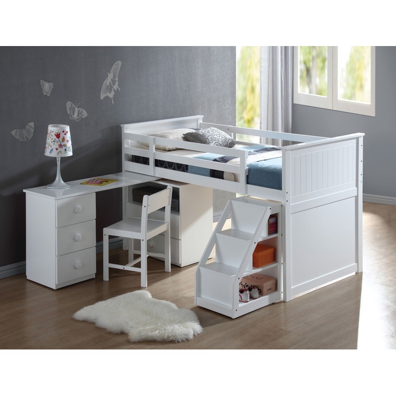 Wyatt – Twin Loft Bed Set – White