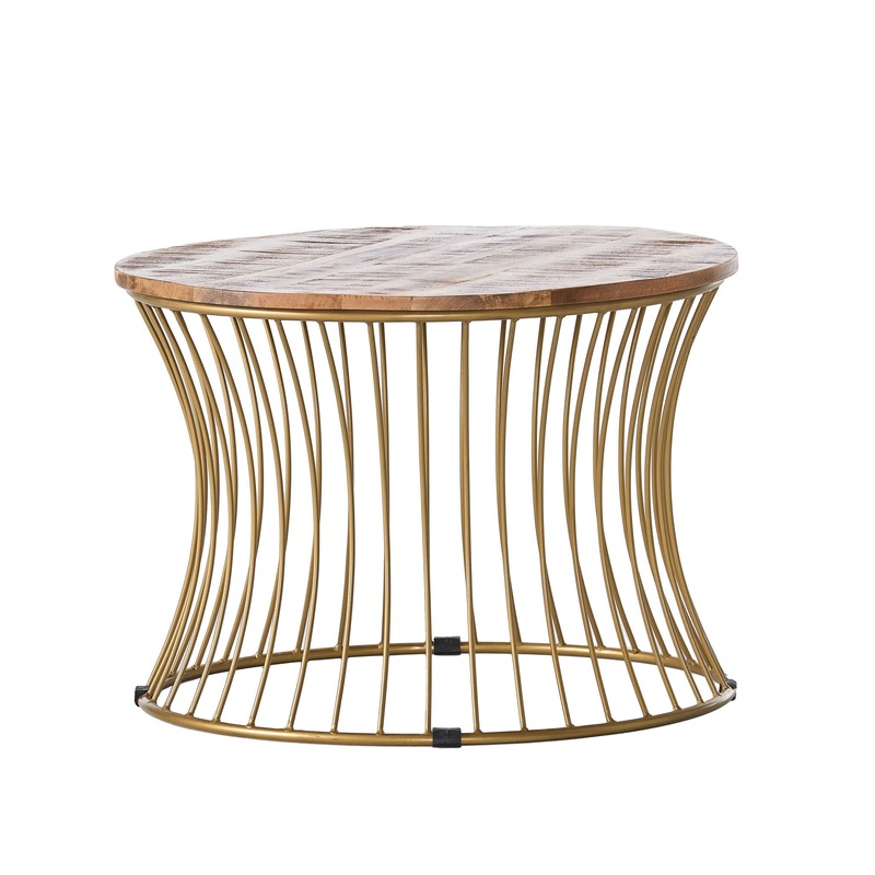 Ameliarae – Handcrafted Boho Mango Wood And Iron Coffee Table – Natural