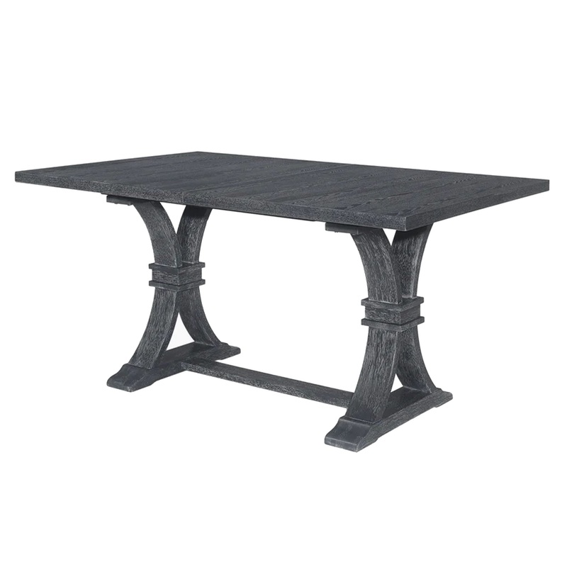 Devingo – Extendable Dining Table Rustic Style – Gray