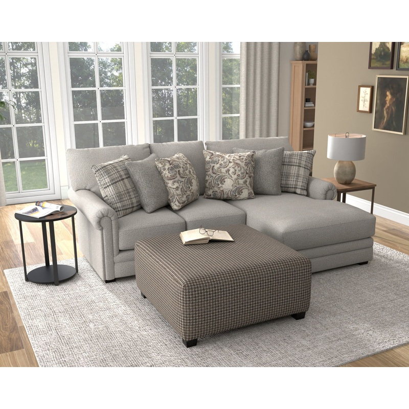 Livingston – Sectional With Comfort Coil Seating, 40 Cocktail Ottoman And Accent Pillows Included