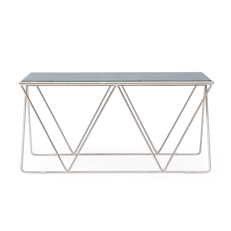 Modern Glam Marble Coffee Table With Gold Base – Green