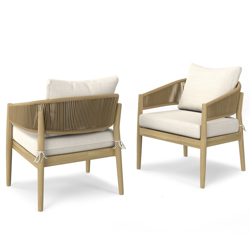 Bayshore – Outdoor Conversation Chair (Set of 2) – Natural