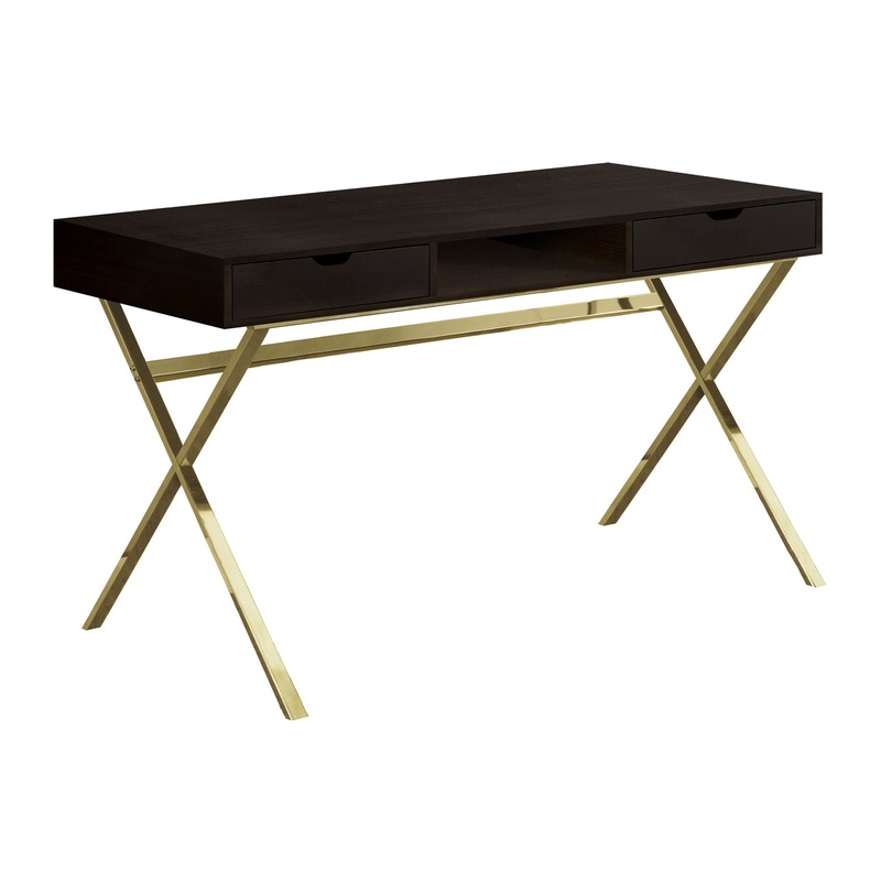 Computer Desk For Home Office, Laptop, Storage Drawers, Contemporary & Modern – Espresso