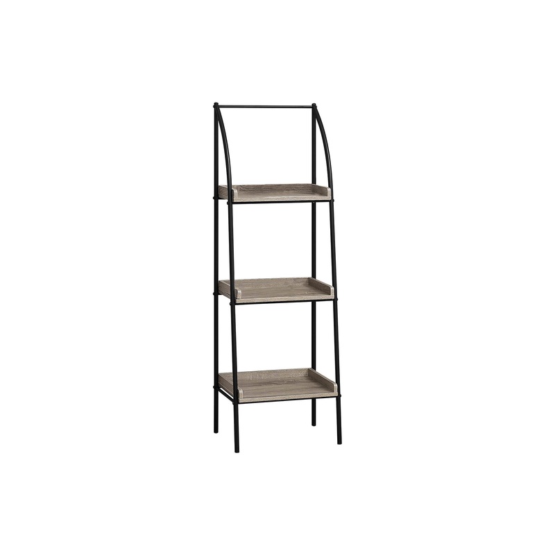 Etagere Bookcase Corner 3 Tier For Office – Taupe