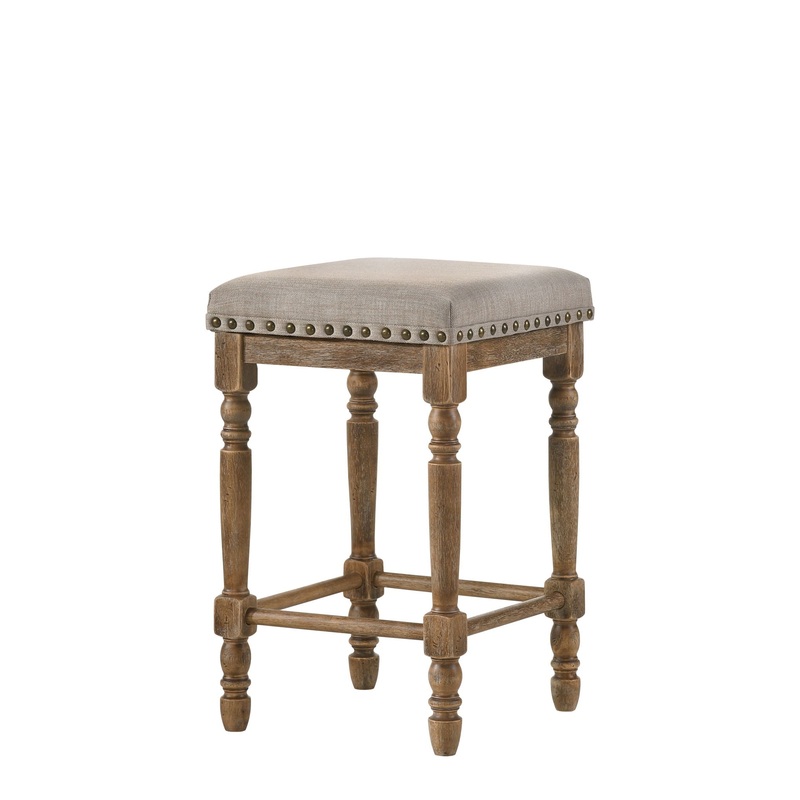 Farsiris – Weathered Counter Height Stool (Set 2) – Beige