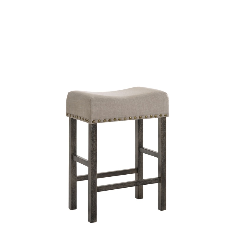 Martha II – Weathered Counter Height Stool (Set of 2) – Gray / Tan