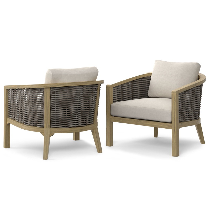 Parkside – Outdoor Conversation Chair (Set of 2) – Natural