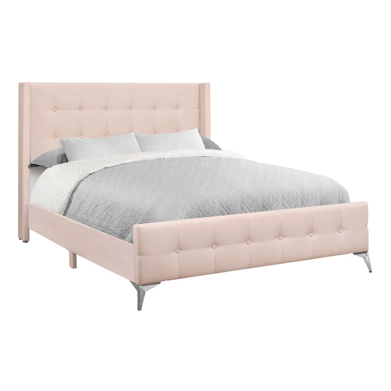 Queen Size Bed Upholstered – Pink
