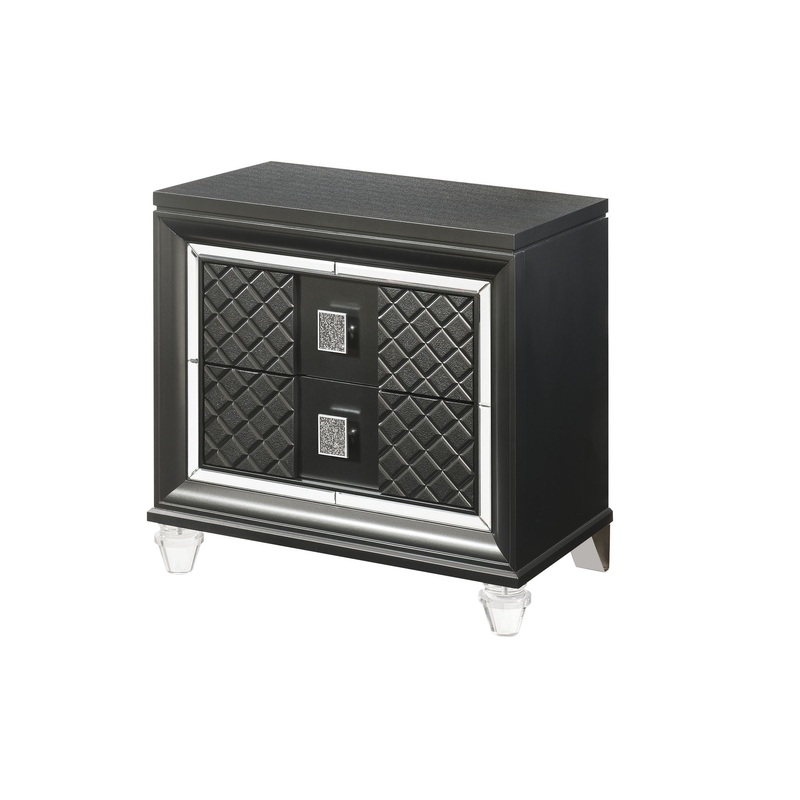 Sawyer – Metallic Nightstand – Gray