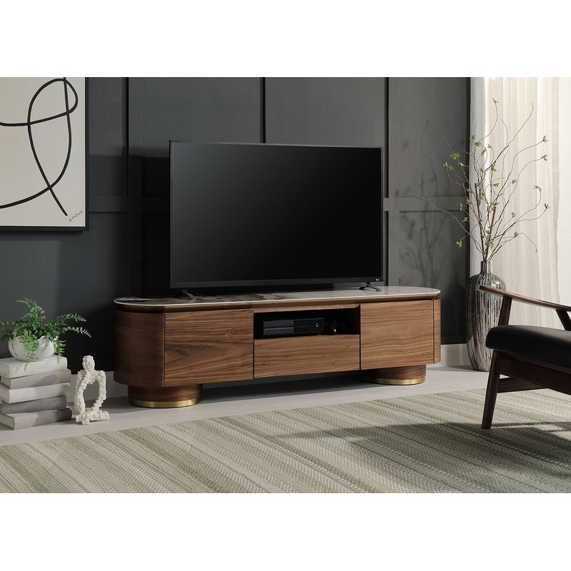 Willene – Ceramic Top TV Stand – Walnut