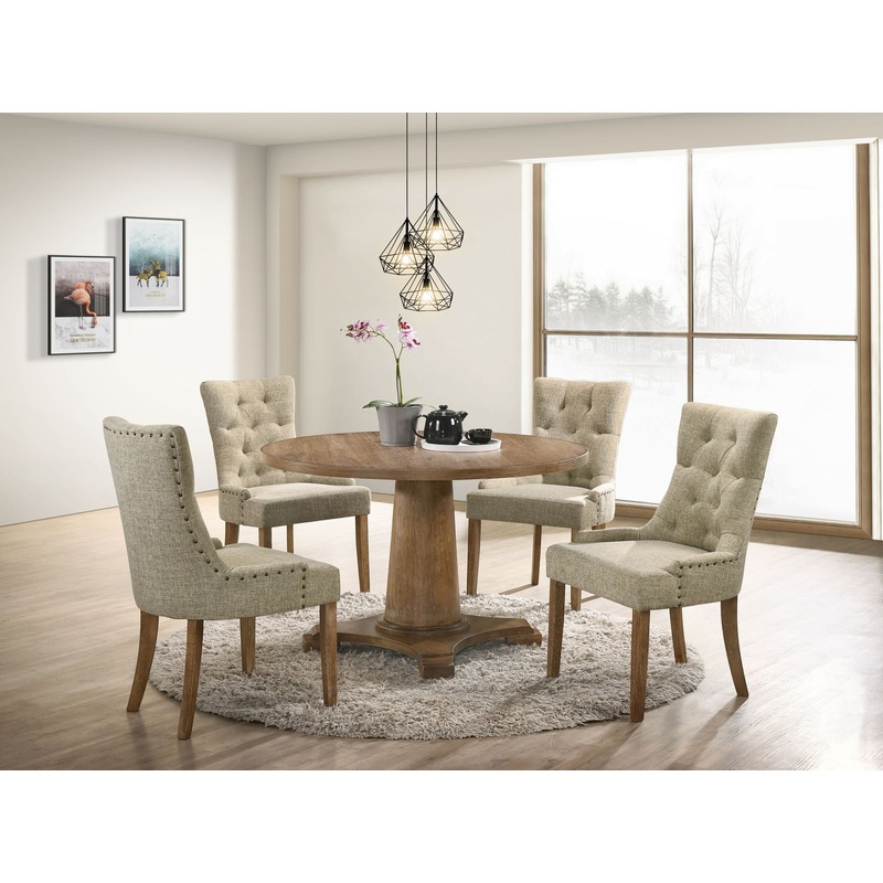Yotam – 5 Pieces Dining Room Set – Oak