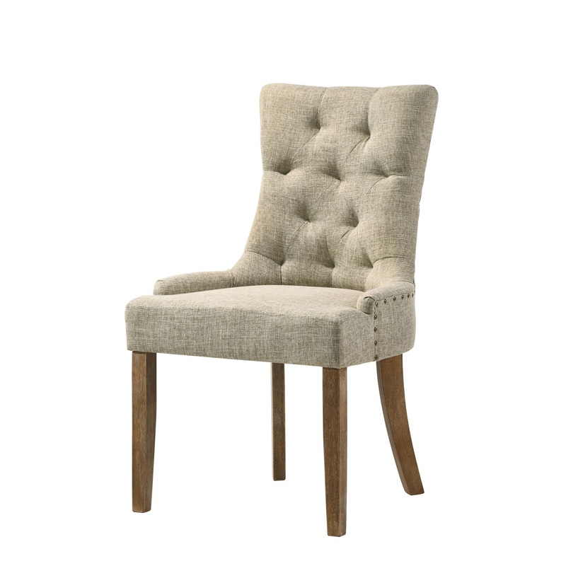 Yotam – Side Chair (Set of 2) – Beige / Oak
