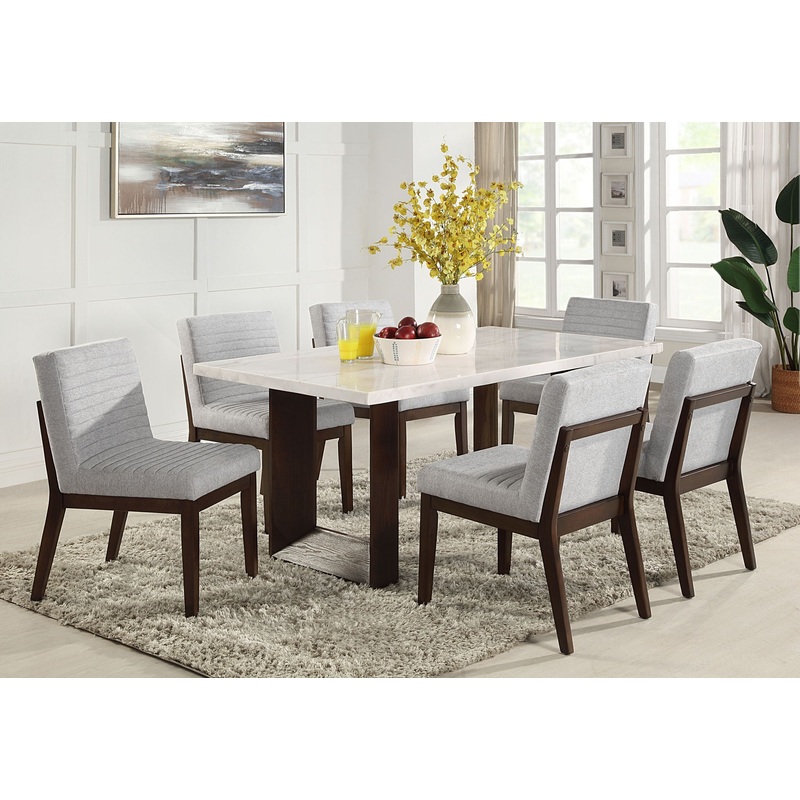 Edwyn – Marble Top Dining Table – Natural