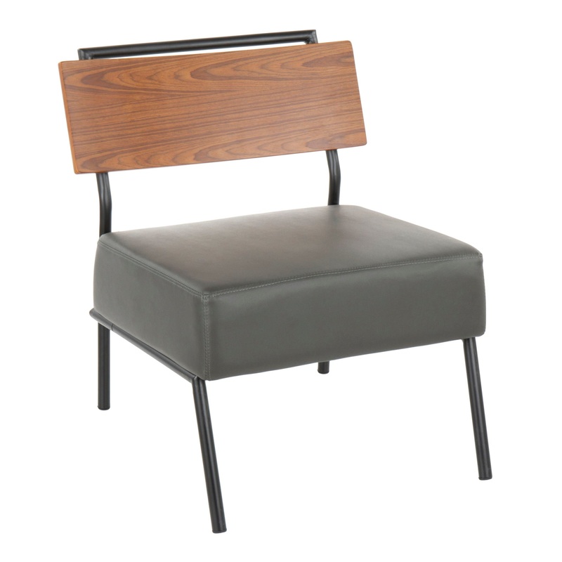 Fiji – Contemporary Chair – Gray / Walnut