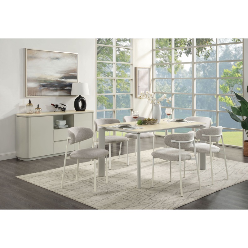 Ingram – Ceramic Top Dining Table – Light Gray