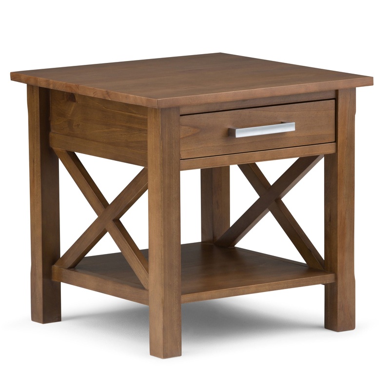 Kitchener – End Table – Medium Saddle Brown