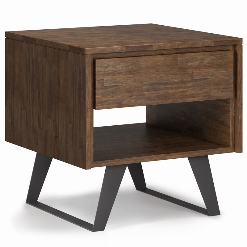 Lowry – End Table – Rustic Natural Aged Brown