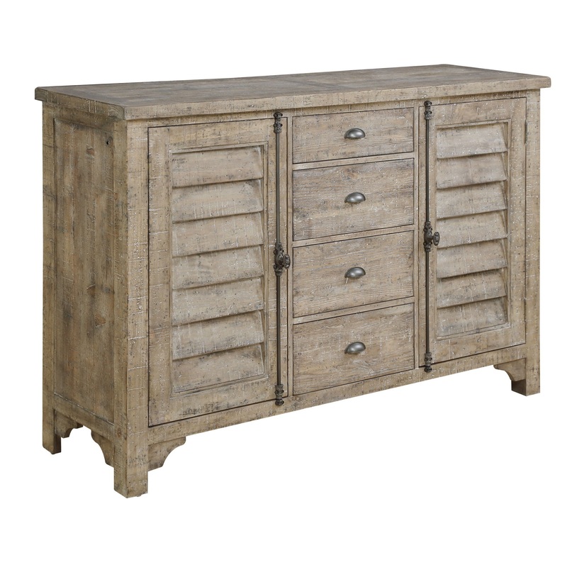 Ludin – Louvred Door Buffet – Taupe