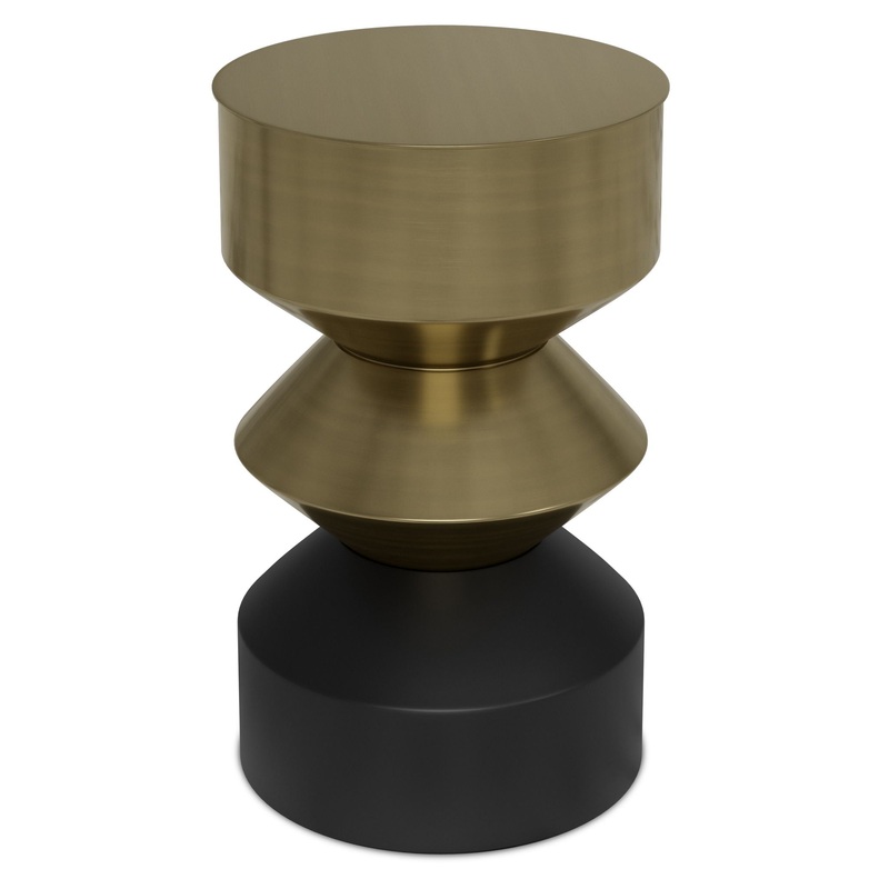 Miller – Side Table – Black / Brass