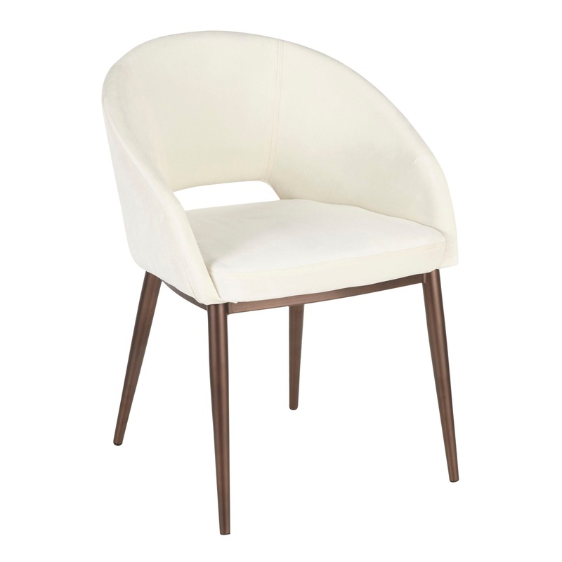Renee – Contemporary Chair – Cream / Copper