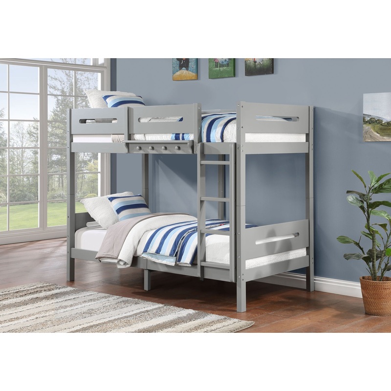 Edah – Twin Twin Bunk Bed – Gray