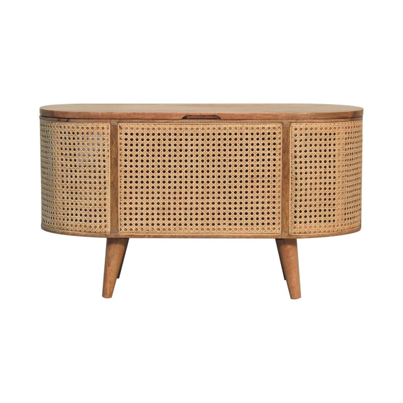Larrisa – Rounded Lid Up Blanket Box – Oak