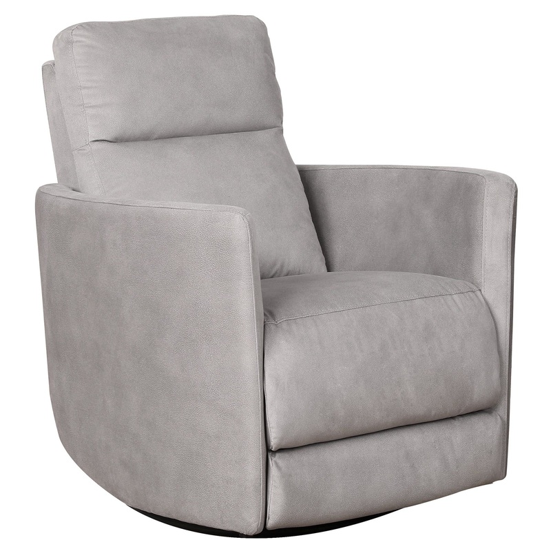 Lawson – Swivel Glider Suede Recliner Chair – Latte