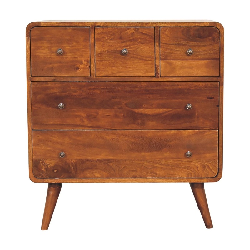 3 Over 2 Curved Chest – Brown