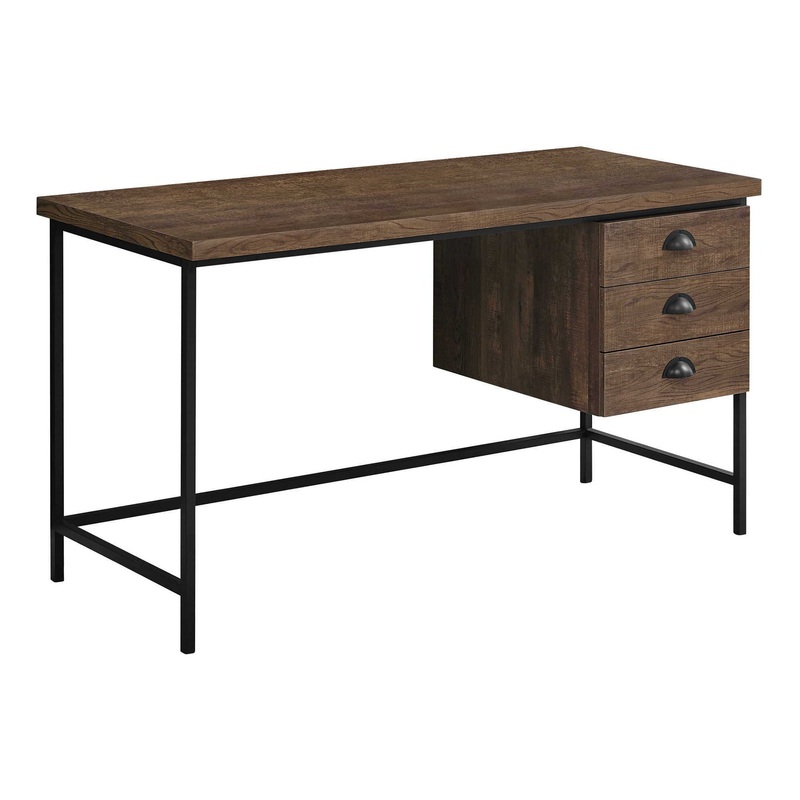 Computer Desk For Home Office, Laptop, 3 Storage Drawers, Contemporary & Moder