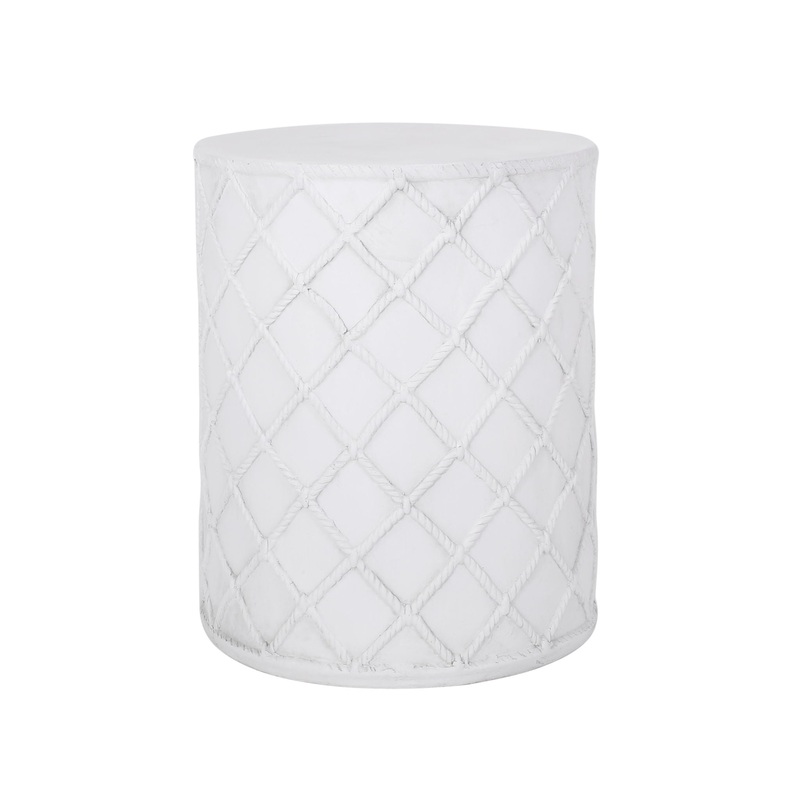 End Table, Outdoor – Antique White