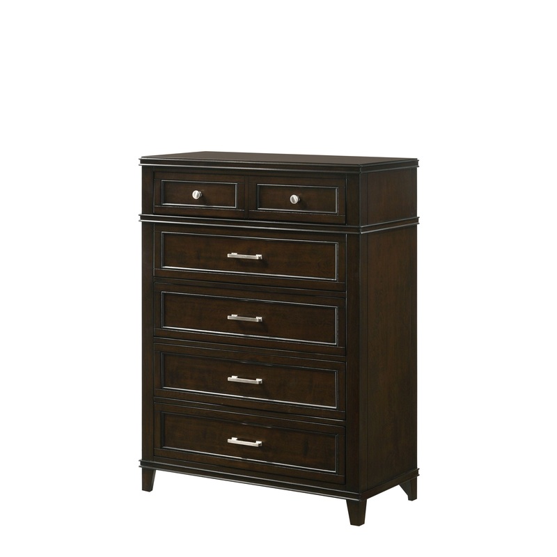 Merlot – 5 Drawer Chest – Mahogany
