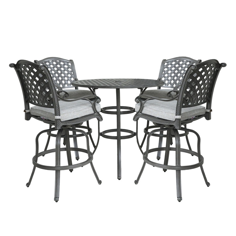 Outdoor 5 Piece Aluminum Bar Set – Golden Gauze