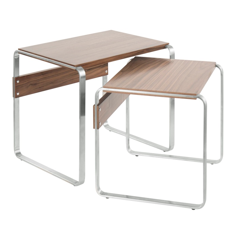 Tea Side Mid-Century Modern Nesting Tables – Walnut