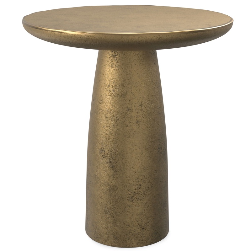 Dominique – Cast Aluminum Side Table – Brown