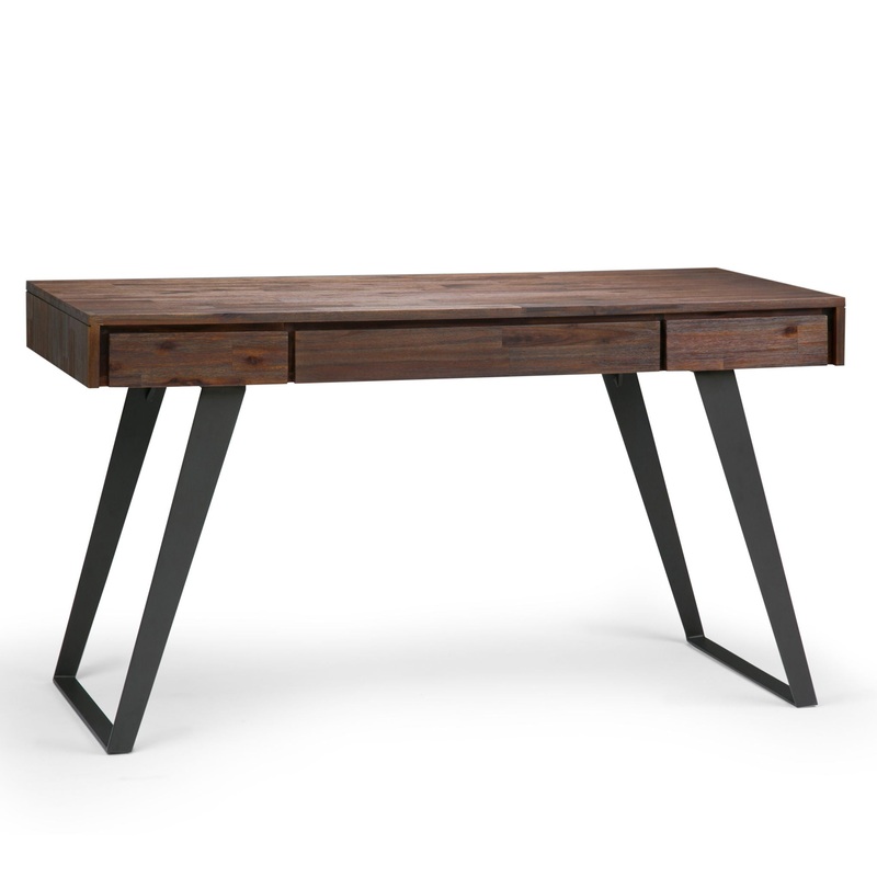 Lowry – Desk – Distressed Charcoal Brown